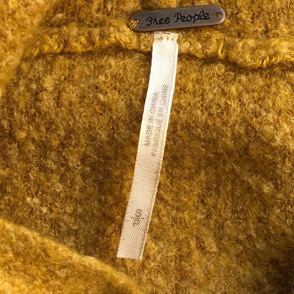 Free People Mousse Cropped Hoodie Boho Cottagecore Cozy Sweater Comfy - Picture 12 of 13